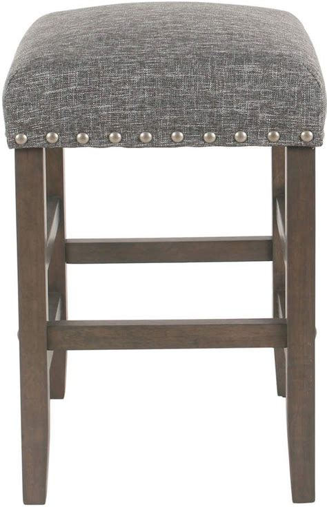 Pier 1 Imports Backless Slate Gray Counter Stool Upholstery Fabric