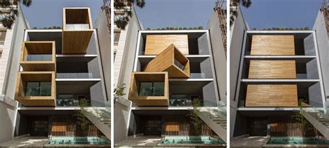 Modern House In Tehran Has Rooms That Rotate 90° With The Push Of A