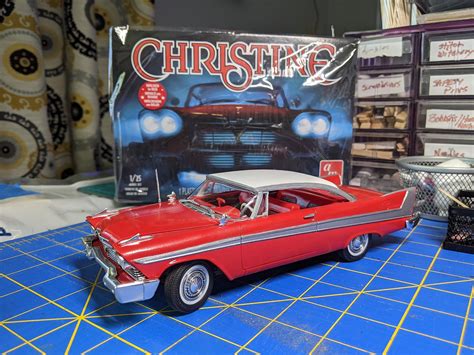 1958 Plymouth Christine Car Red Plastic Model Car Kit 125