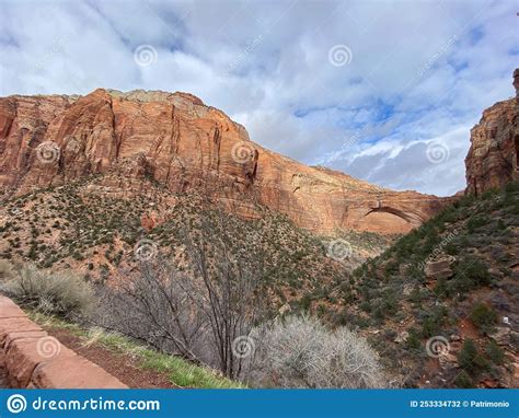 Photo Of The Great Arch In Zion National Park Stock Photo Image Of