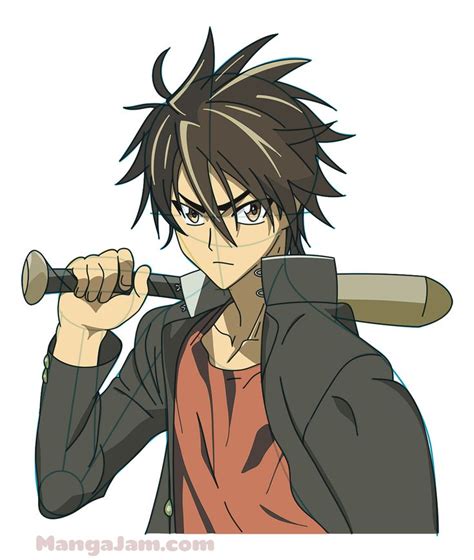 In the anime, his hair can have a brown hue).2, and a slender yet reasonably powerful build that contributes to his agility. how_draw_takashi-komuro_highschool_of_the_dead | School of ...