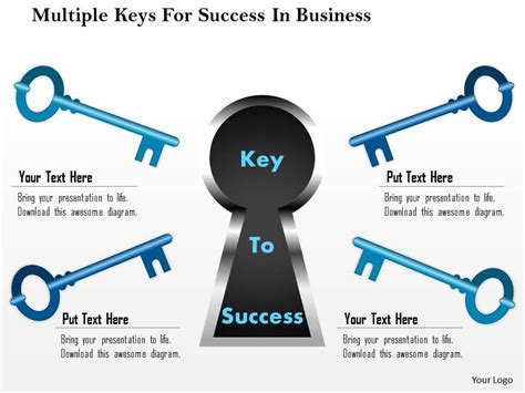 1114 Multiple Keys For Success In Business Powerpoint Template