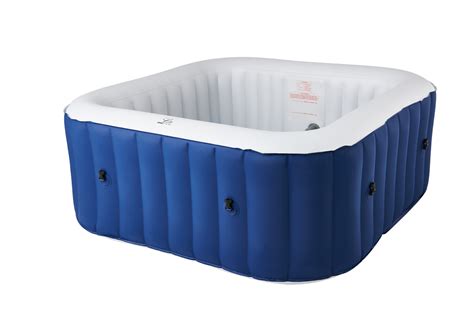 2021 Mspa Lite Square 6 Bathers Portable Inflatable Hot Tub Jacuzzi