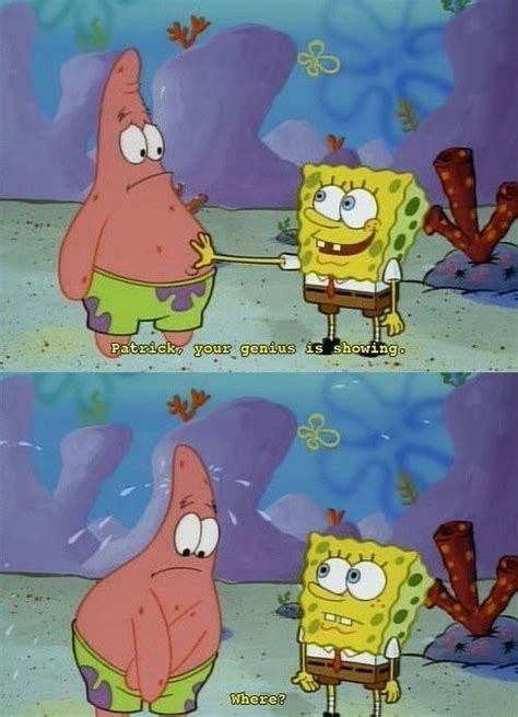Patricks Genius Showing Funny Spongebob Memes Spongebob Funny