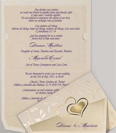Christian Wedding Card Wordings - Christian Samples, Christian printed text, Christian ...