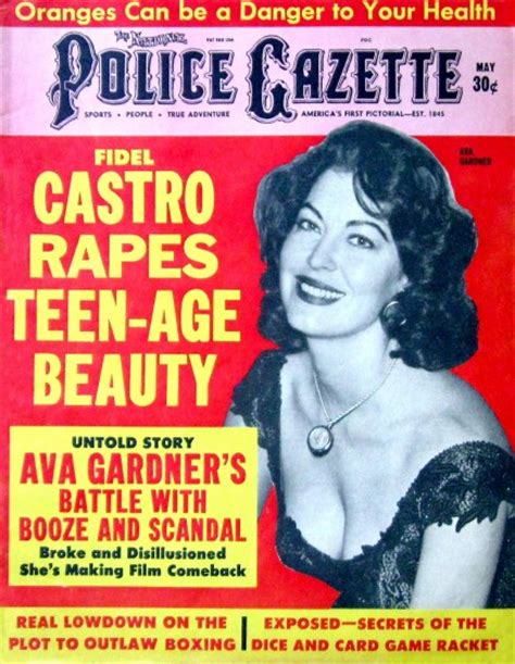 Pulp International National Police Gazette Cover From May 1963 With Ava Gardner