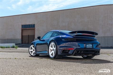 Gentian Blue Porsche 992 Turbo S Gmg Racing