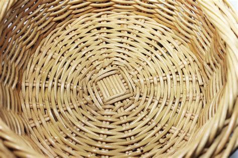 Covered Round Wicker Basket Decorative Storage Home Decor Handmade