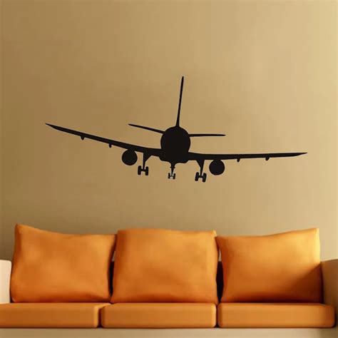 Vinyl Decal Commercial Airliner Wall Sticker Home Decor Airplane