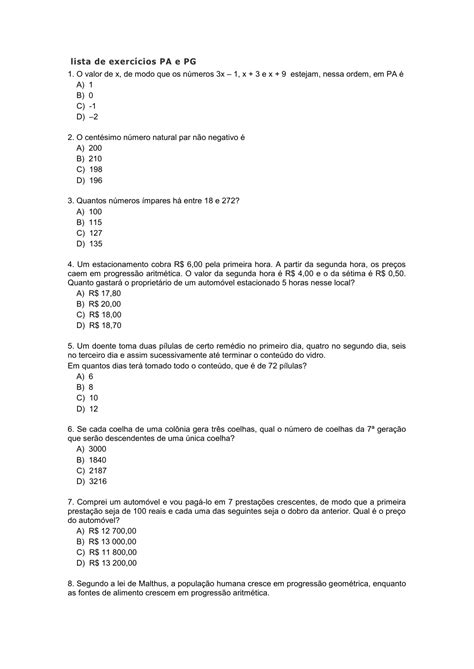 Questões De Pa E Pg