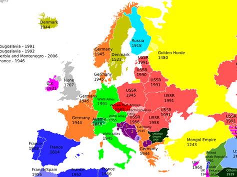 Lapat Um St N P St Ww Map Of Europe P Telstv Trubka Relativn