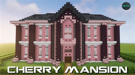 How To Build A Cherry Wood Mansion In Minecraft Tutorial Youtube