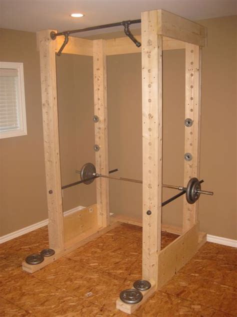 Diy Squat Rack Wood Bucket Homemade Power Rack Made Out Of Wood And