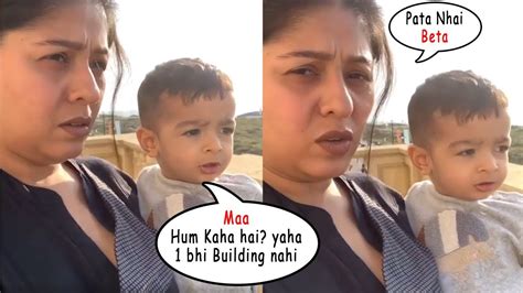 Sunidhi Chauhan Son Tegh Sonik Cutely Talking To Her In Funny Language Youtube