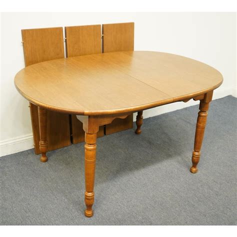 Heywood Wakefield Solid Hard Rock Maple Colonial Style 91 Oval Dining