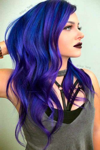 Pull your hair up with this deep blue hair scrunchie. Blue Hairstyles For Women: Blue Hair Ideas 2020 | LadyLife