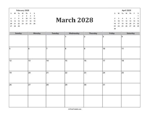 2028 Calendars Page 2 Free Printable