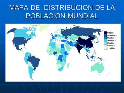 geografia Mapa de la distribución de la población mundial