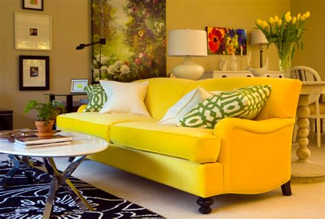 yellow sofa a sunshine piece for your living room