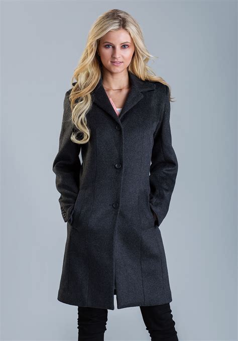Wrap up in luxurious women's 100% wool coats. Classic Marvel Wool Coat for Women