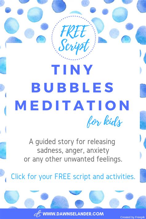 Tiny Bubbles Guided Meditation For Kids Guided