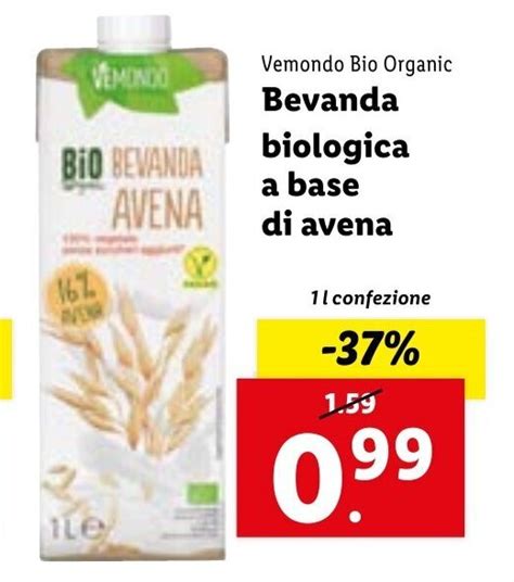 Offerta Vemondo Bio Organic Bevanda Biologica A Base Di Avena L