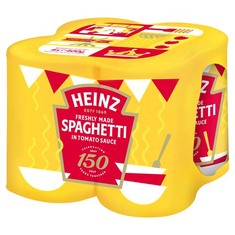 Heinz Spaghetti In Tomato Sauce 4 X 400g Tinned Beans Spaghetti