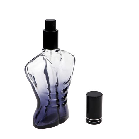 100ml Clear Men Body Shape Perfume Glass Bottle Wholesale With Crimp