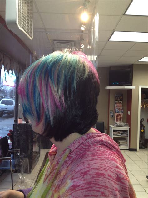 Tye Dye Hair Dyed Hair Hair Color Hair Styles