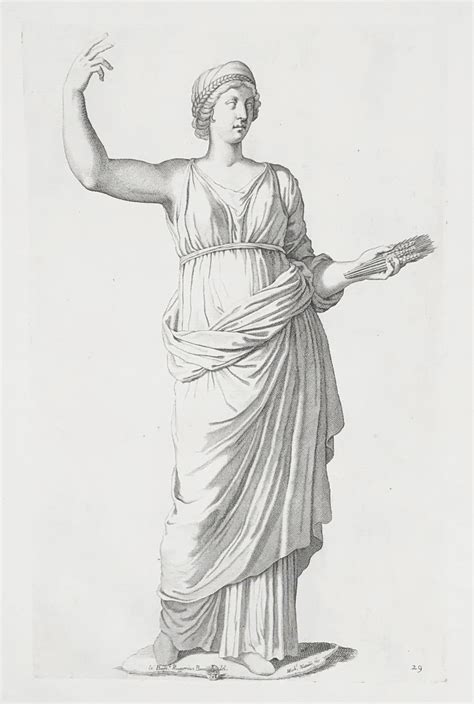 Statue of Ceres goddess Göttin sculpture Mythologie mythology by Ruggieri