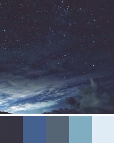 Night Sky Color Palette Sky Color Nursery Color Palette Blue Color