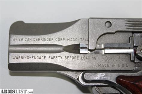 Armslist For Sale American Derringer Corp Da38 9mm Derringer Pistol