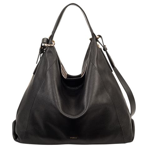 Furla Elisabeth Slouchy Hobo Shoulder Handbag In Black Lyst