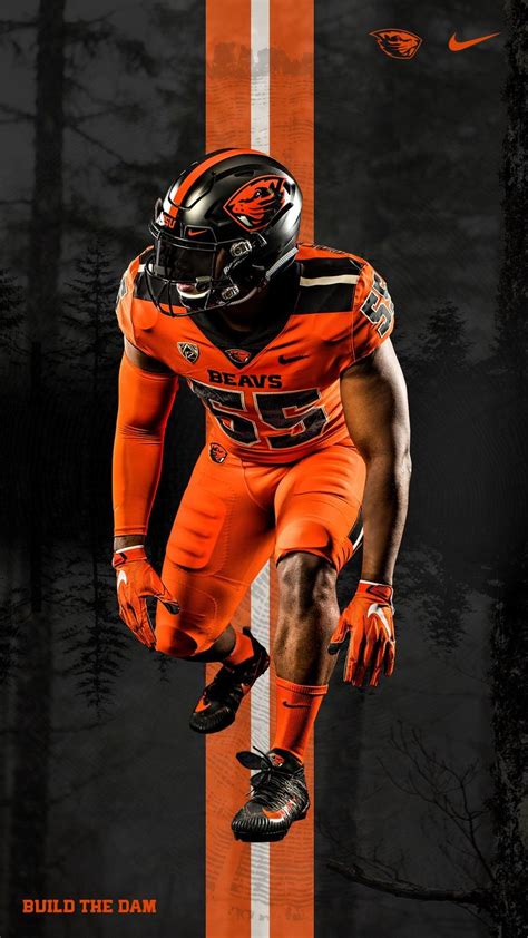 2019 Oregon State University Beavers Football Uniforms — Orange On