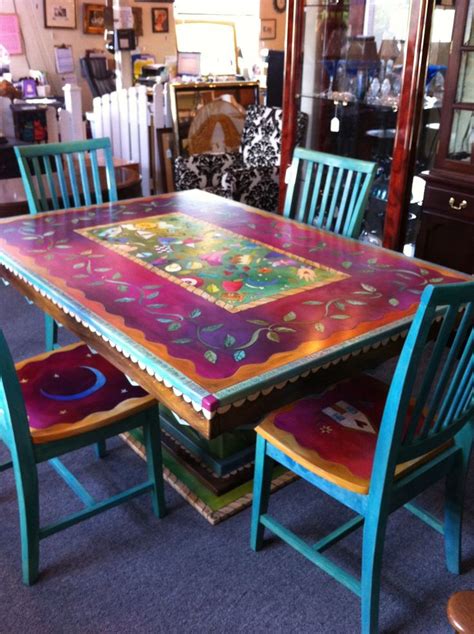 Gorgeous Hand Painted Table And Chairs Now I Cant Decide How To Do