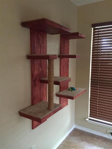 Easily build the cat wall. Wall mounted cat tree I made for the cutest cats in the ...