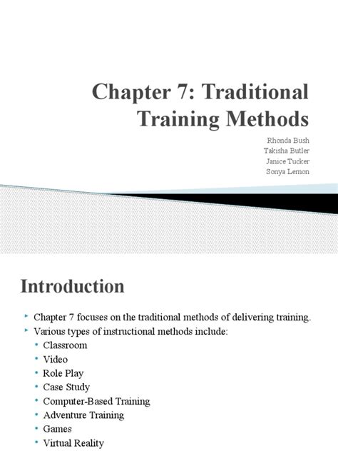 Chapter 7 Presentation Training And Development Pdf Apprenticeship