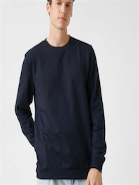 Buy Koton Men Navy Blue Solid Sweatshirt Sweatshirts For Men 20908770