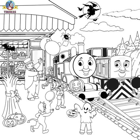 Free Printable Halloween Ideas Kids Activities Thomas Coloring Sheets | Train Thomas the tank