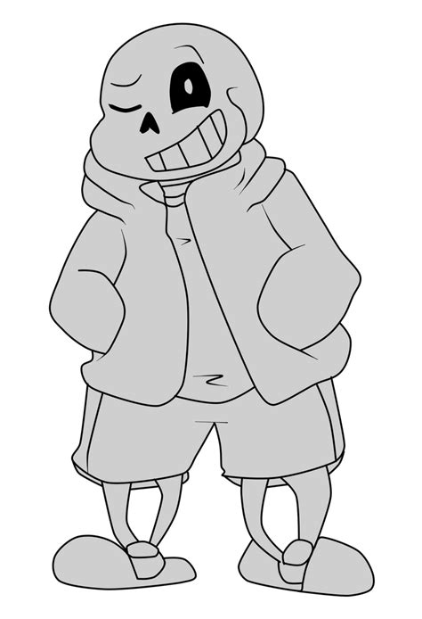Free To Use Sans Lineart By Schwiftyburito On Deviantart