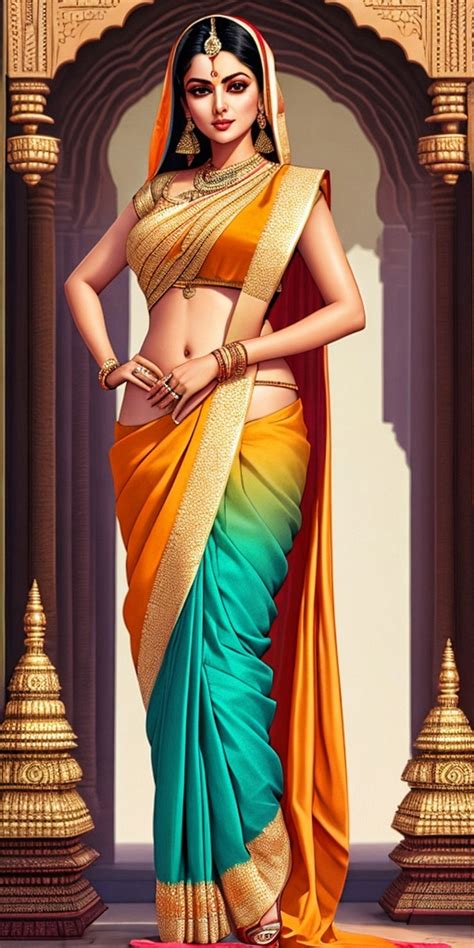 Download Indian Woman Traditional Dress Indian Saree Royalty Free Stock Illustration Image