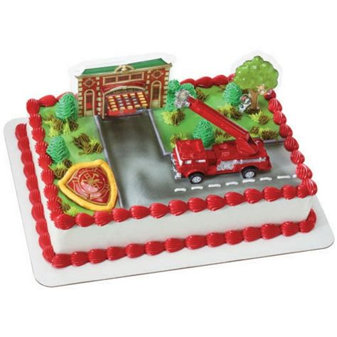 Fire Truck Cake Decoration Set