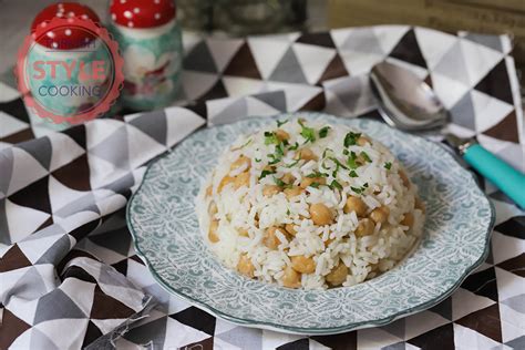 Rice Pilaf With Chickpeas Recipe Turkish Style Cooking