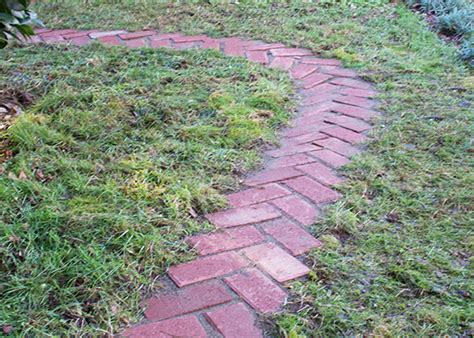 Diy Herringbone Brick Garden Path How To Guide Reclaimed Brick Tile Blog