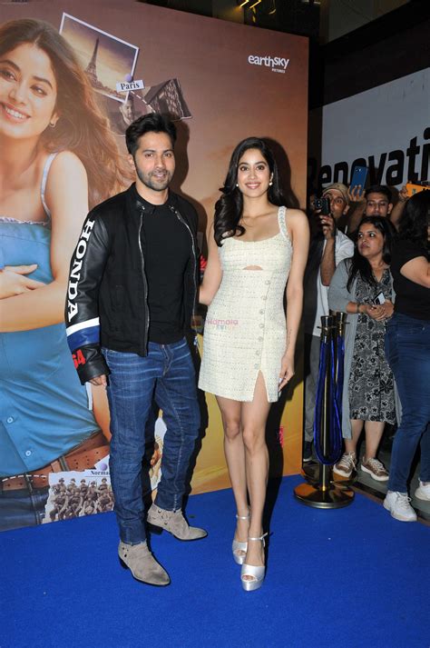 Janhvi Kapoor Varun Dhawan At Bawaal Movie Special Screening In Mumbai On 17 July 2023 Varun