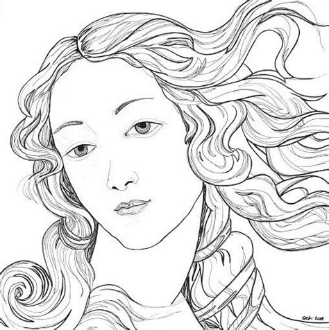 Botticelli Coloring Page Coloring Pages
