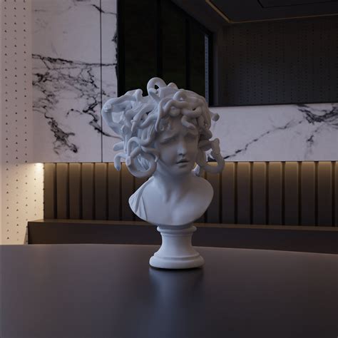 Bust Of Medusa At The Musei Capitolini Rome Digital 3d Model Of Medusa Bust Statue In Stl