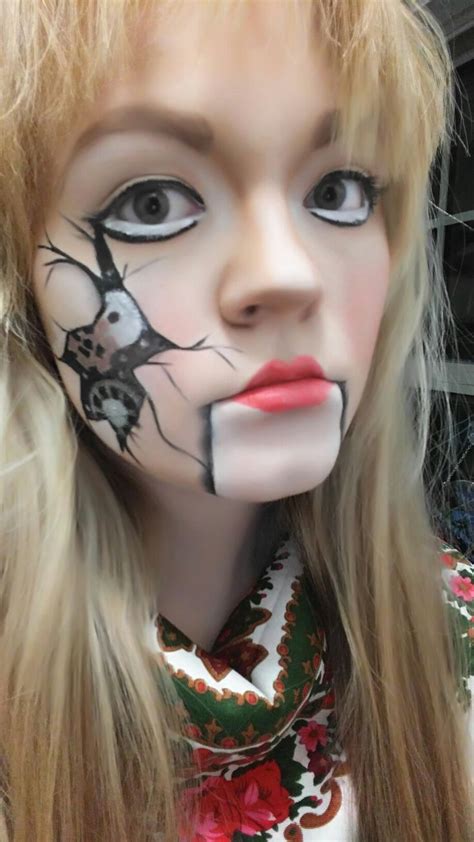 Cracked Doll Halloween Face Makeup Dolls Baby Dolls Puppet Doll