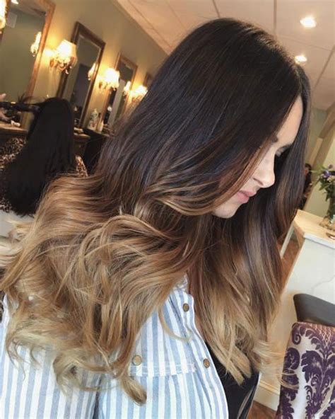 Go for a light brown shade at your ends and let your natural waves do their thing. Best Ombre Hairstyles - Blonde, Red, Black and Brown Hair ...