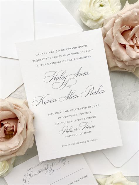 Traditional Script Wedding Invitation The Wedding Collection Is Made